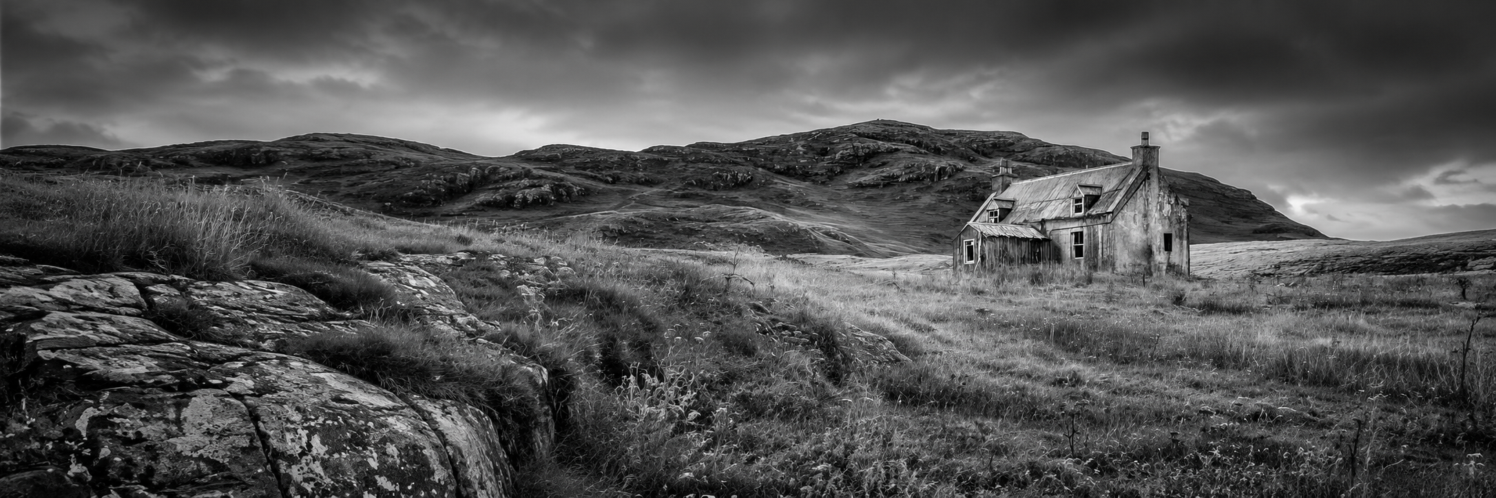 A Home No More — monochrome landscape photograph by Graham Taylor